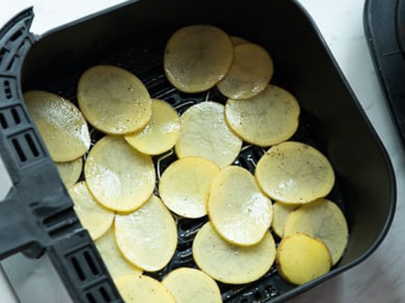 batata chips crua na air fryer