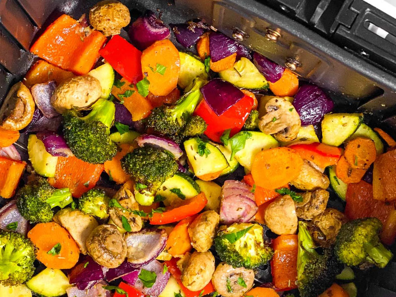 Ingredientes da Receita simples e deliciosa de legumes na Air Fryer