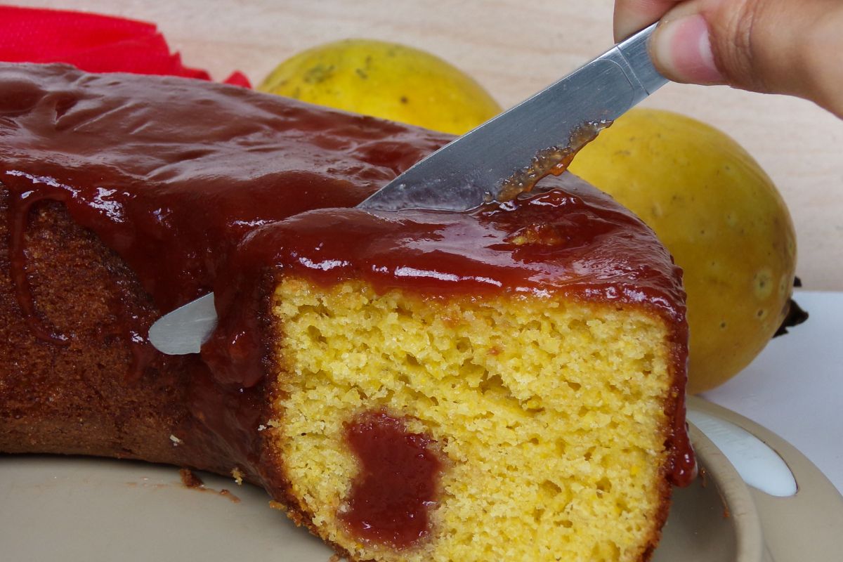 Bolo de goiabada na air fryer