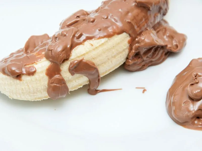 banana com chocolate