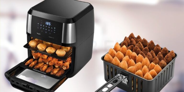 Air fryer oven de 3 andares: Faça lasanha, batatas e brownie ao mesmo ...
